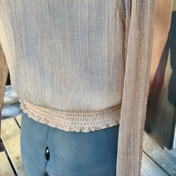 Have Cream and Red Floral Wrap Blouse - Picture 3 of 15